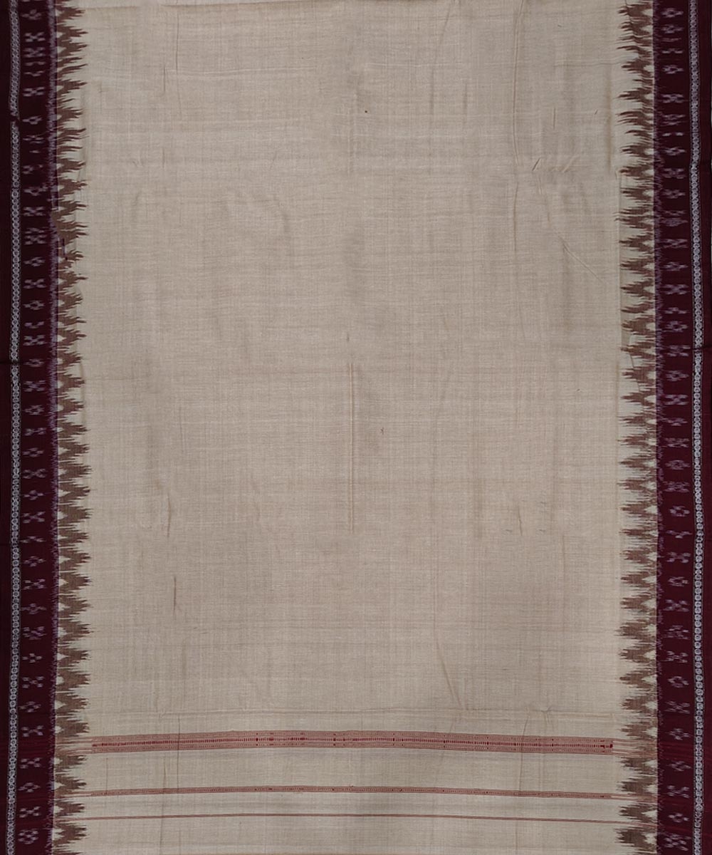 Beige Sambalpuri Handwoven Cotton Joda Image 3