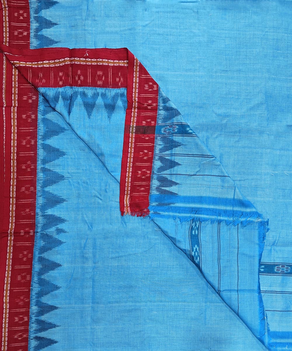 Blue Sambalpuri Handwoven Cotton Joda Image 1