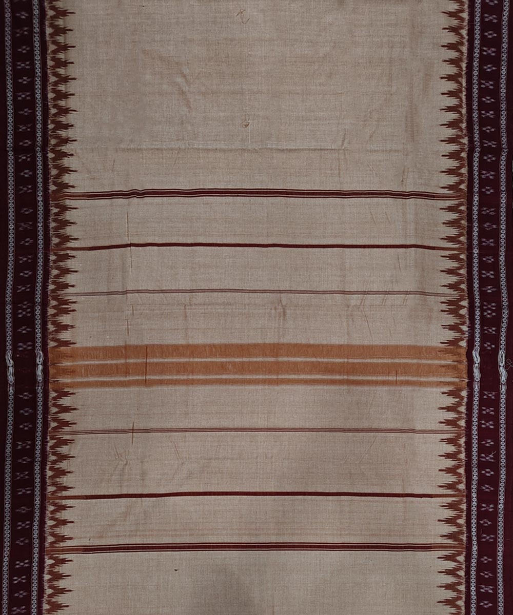 Beige Sambalpuri Handwoven Cotton Joda Image 4