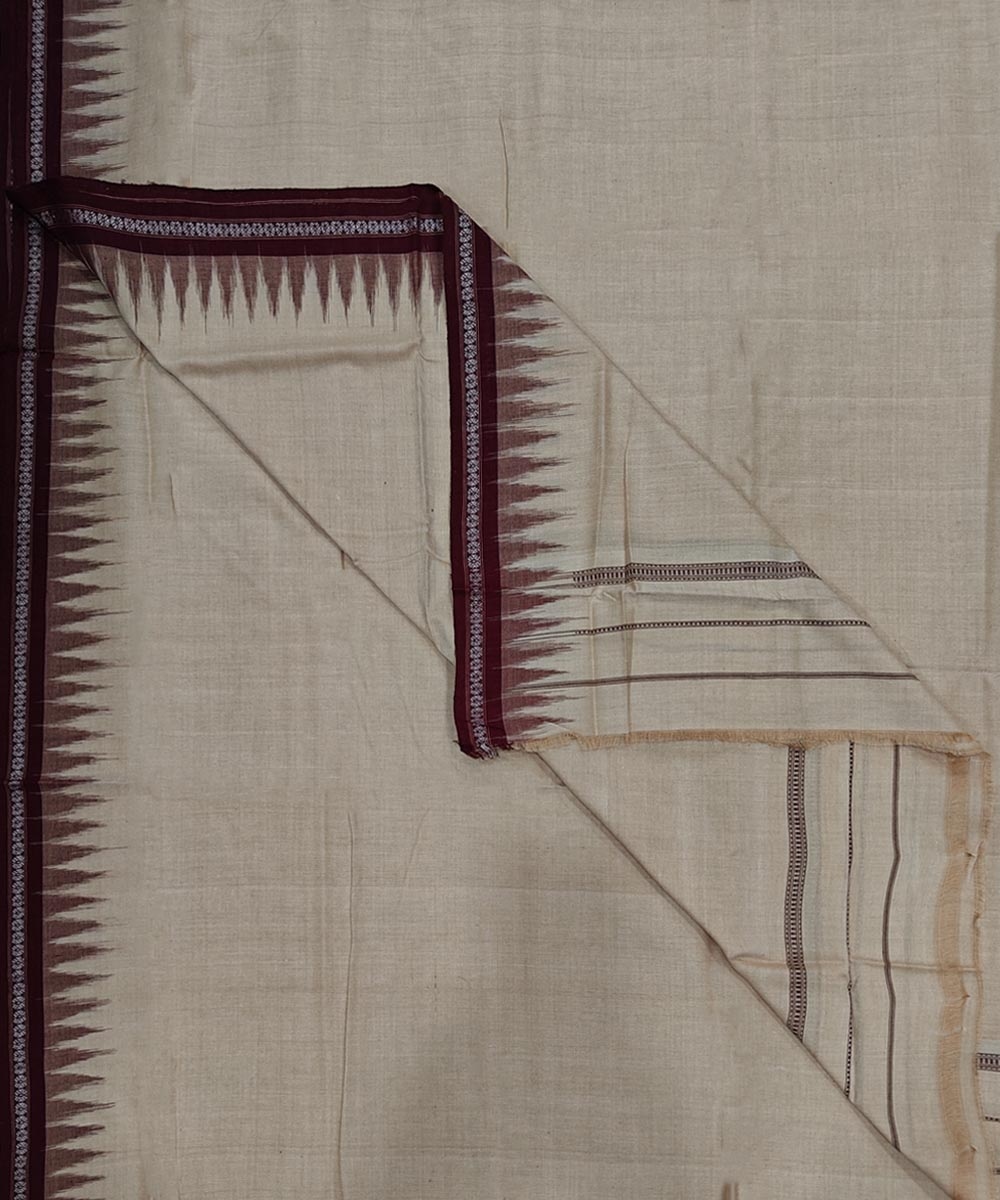 Beige Sambalpuri Handwoven Cotton Joda Image 1