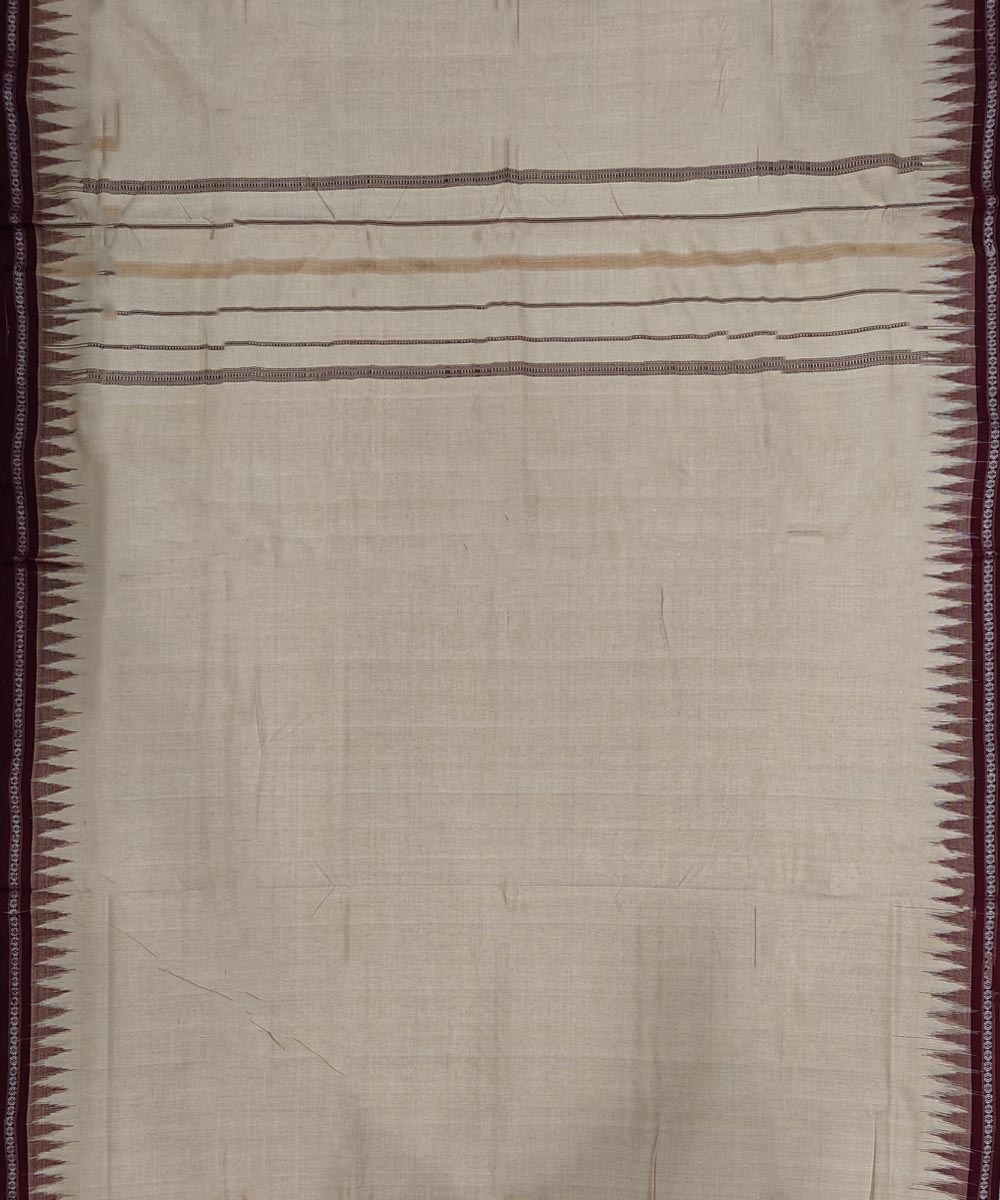 Beige Sambalpuri Handwoven Cotton Joda Image 4