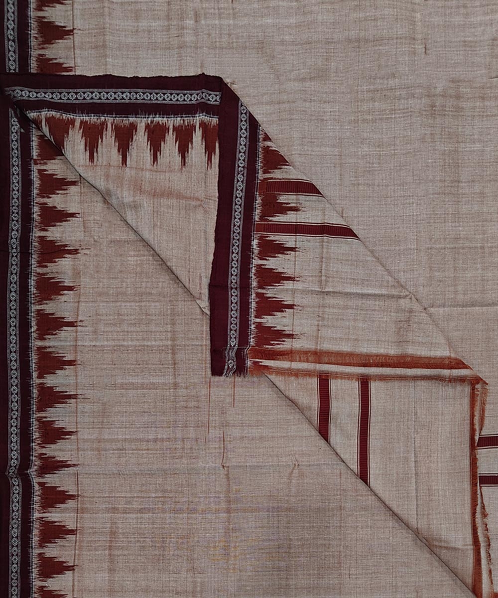 Beige Sambalpuri Handwoven Cotton Joda Image 1