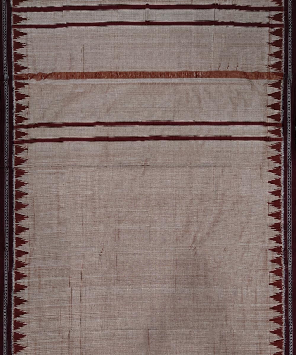 Beige Sambalpuri Handwoven Cotton Joda Image 4