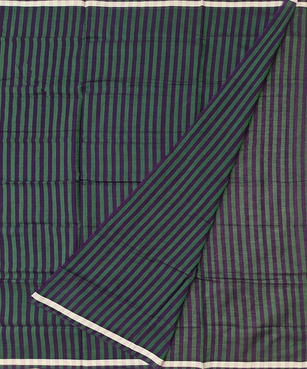 Green Sambalpuri Handwoven Cotton Lungi Image 2