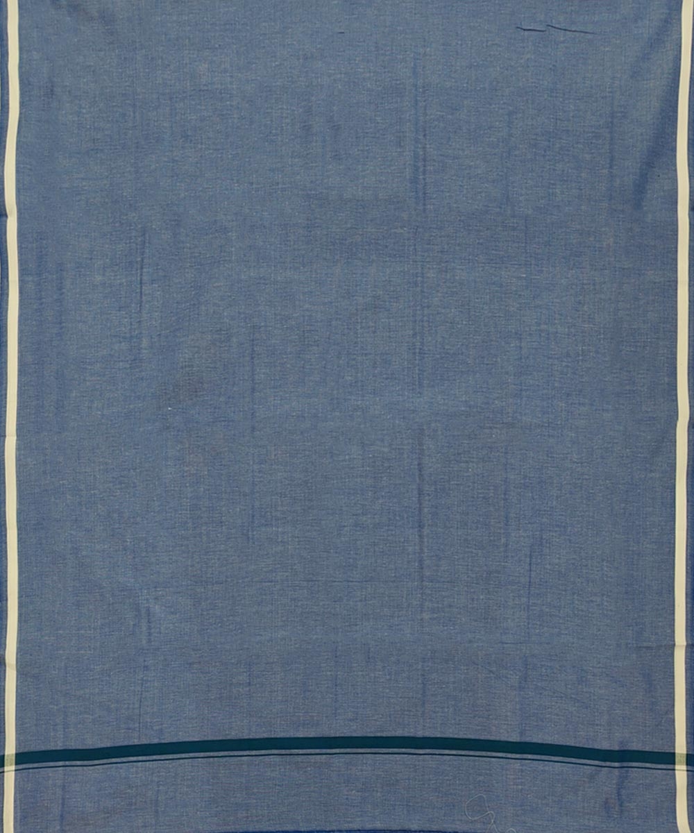 Blue Sambalpuri Handwoven Cotton Lungi Image 3