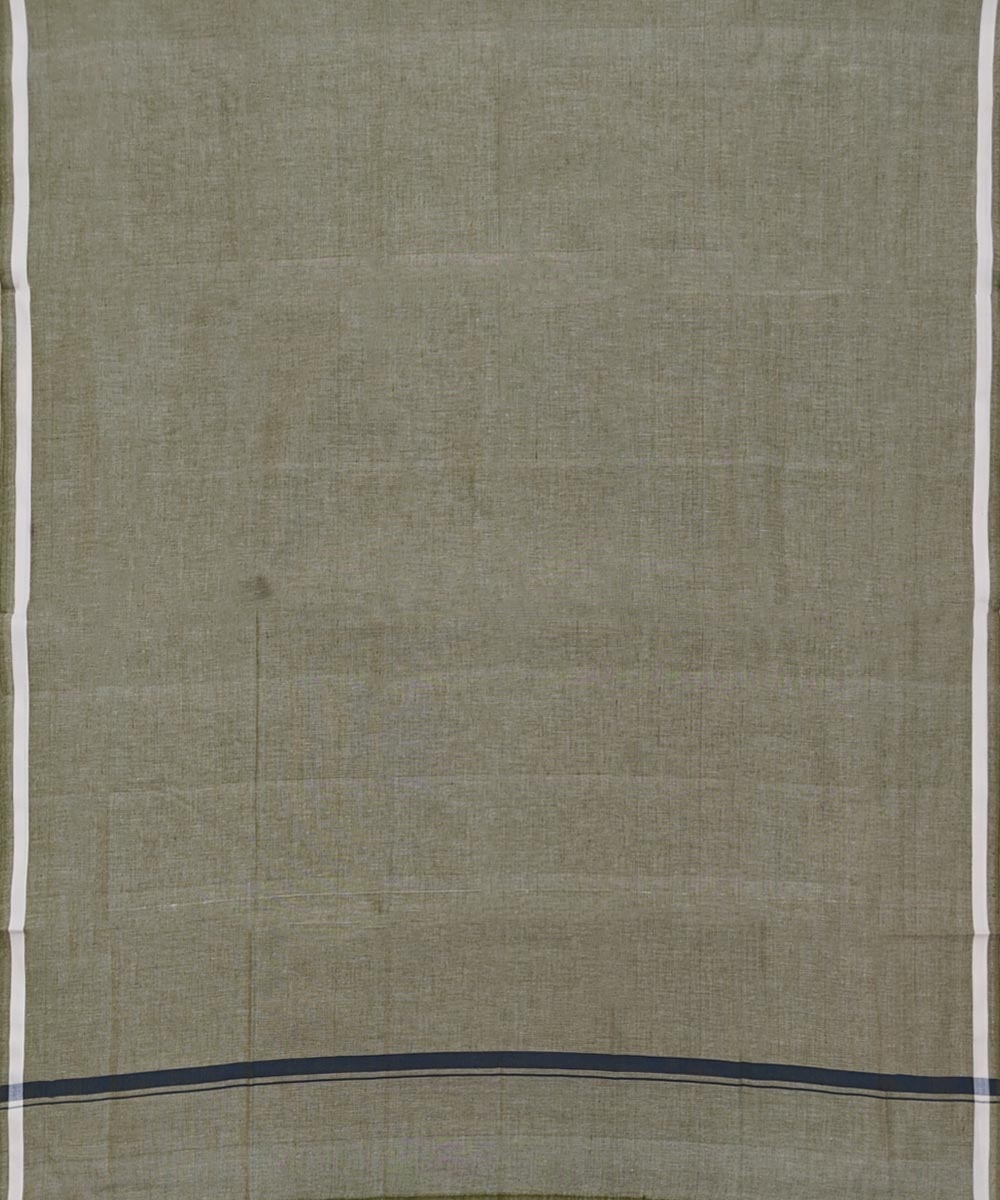 Olive Sambalpuri Handwoven Cotton Lungi Image 3
