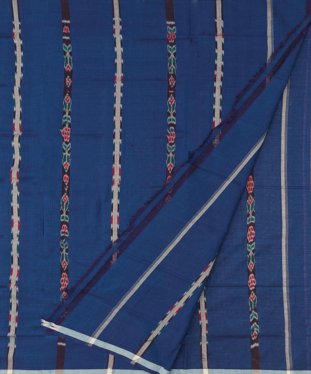 Blue Sambalpuri Handwoven Cotton Lungi Image 2