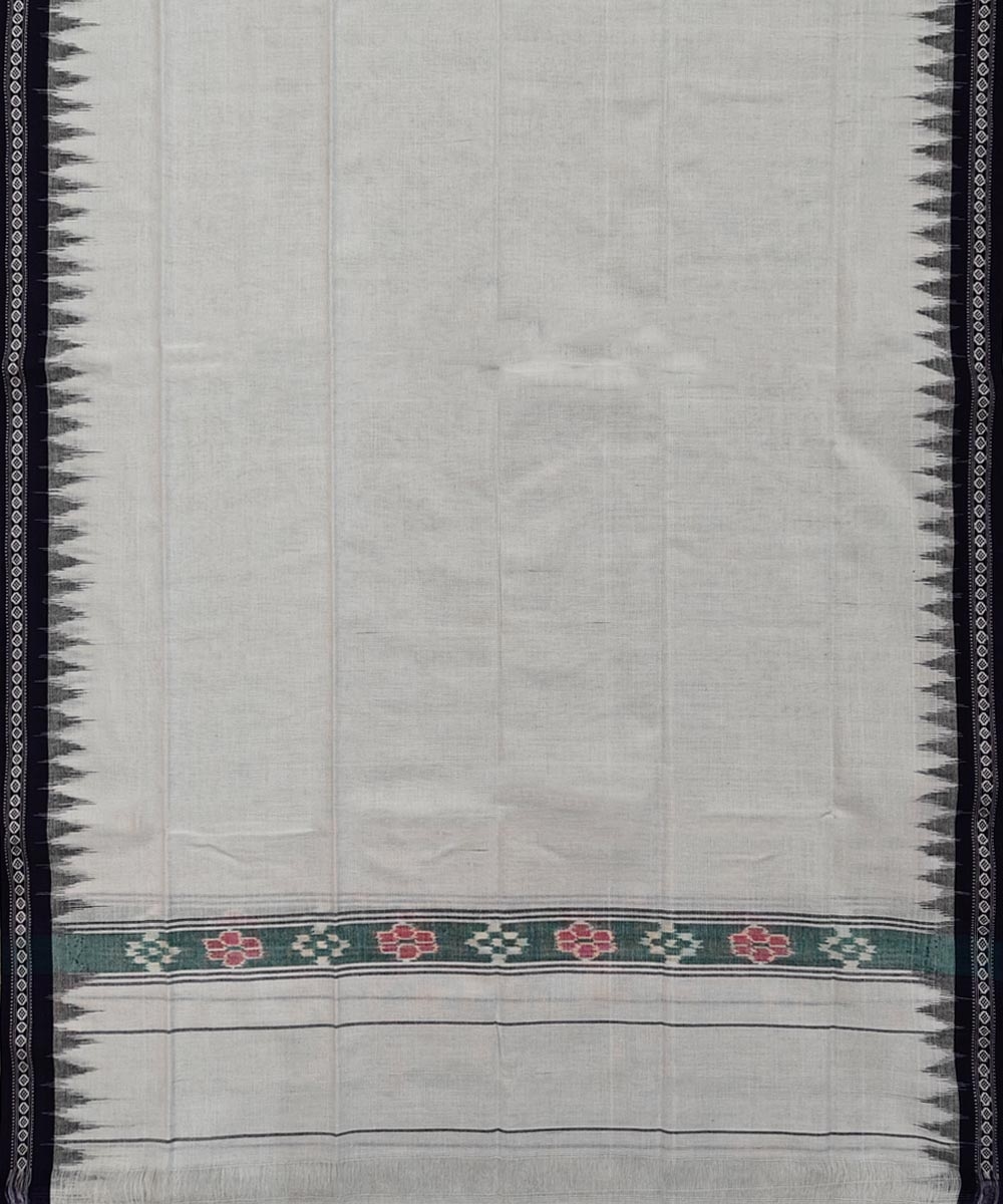 White Blue Sambalpuri Handwoven Cotton Gamuchha Image 3