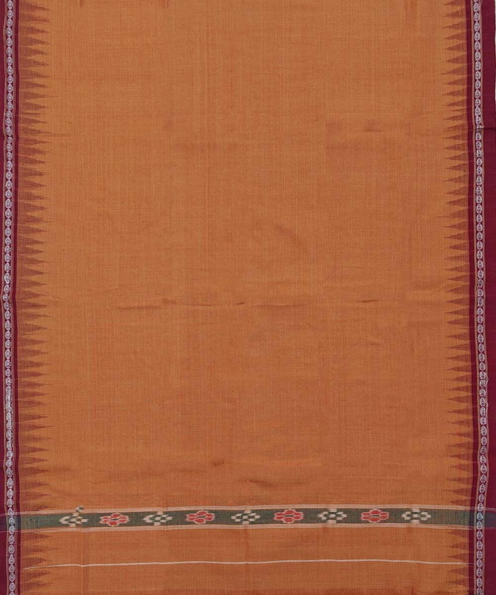 Brown Maroon Sambalpuri Handwoven Cotton Gamuchha Image 3