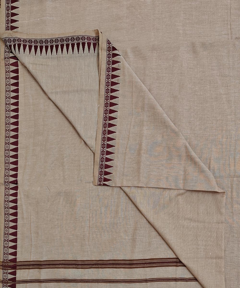 Beige Sambalpuri Handwoven Cotton Joda Image 1