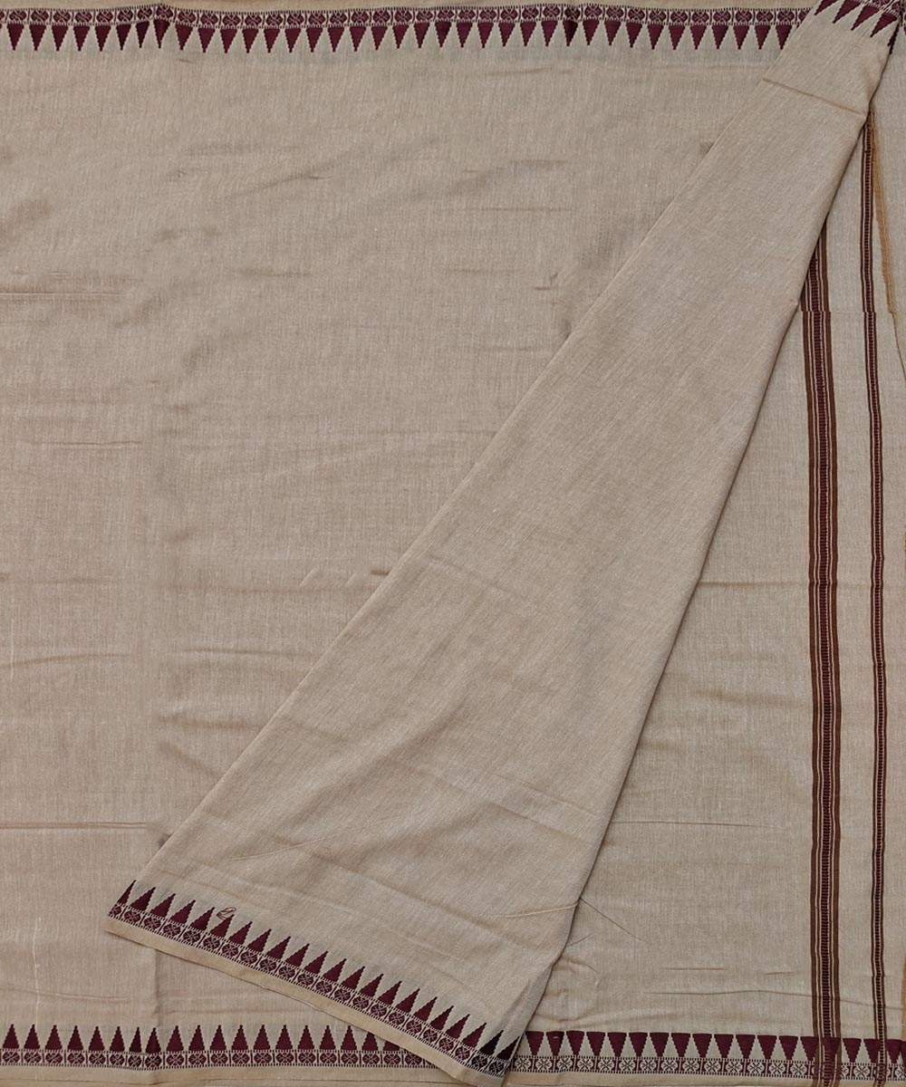 Beige Sambalpuri Handwoven Cotton Joda Image 2