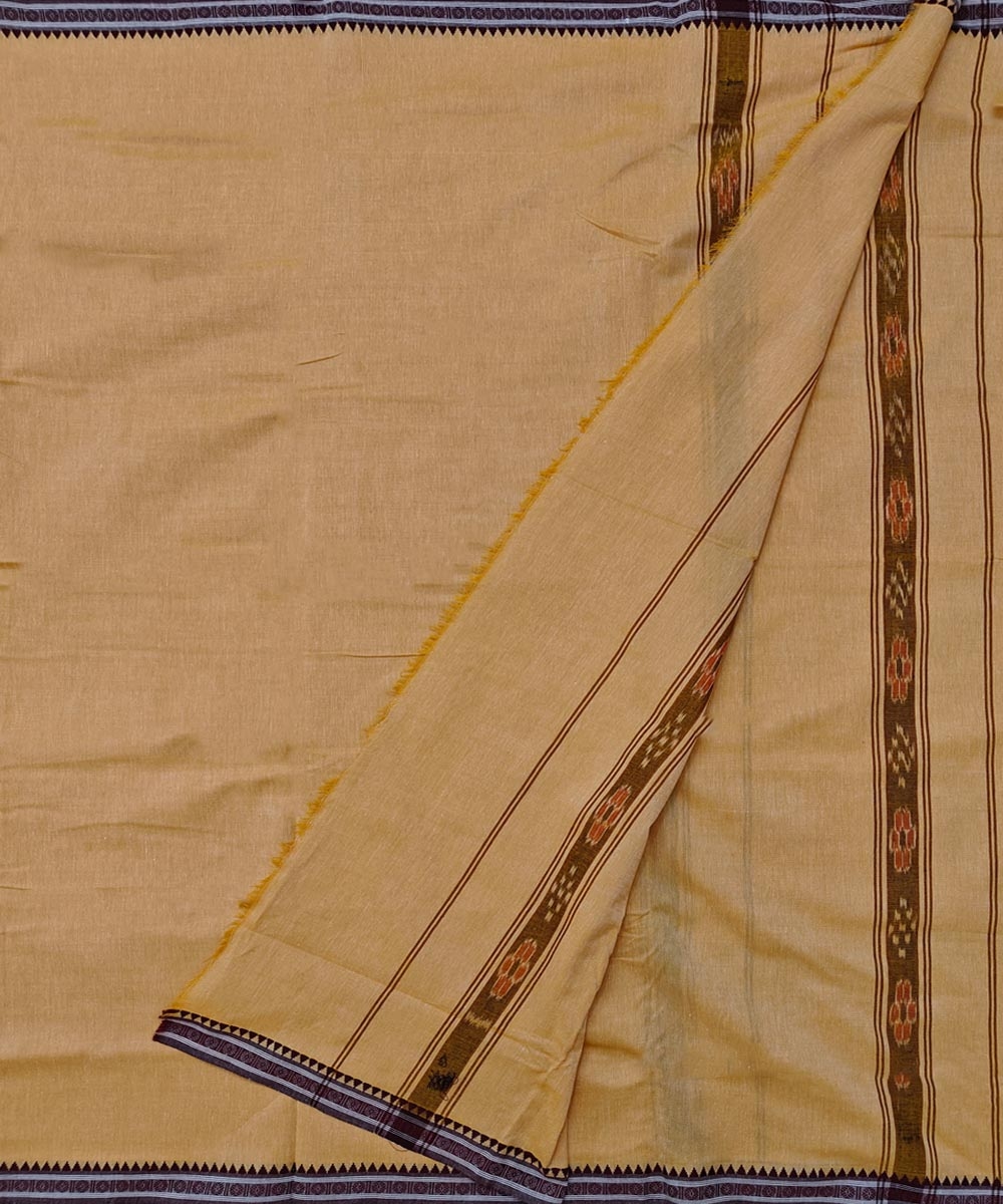 Yellow Sambalpuri Handwoven Cotton Joda Image 2