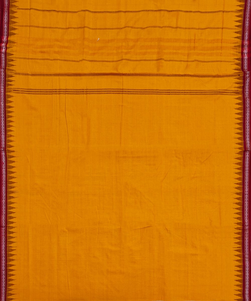 Golden Brown Sambalpuri Handwoven Cotton Joda Image 4