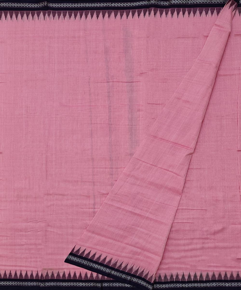 Pink Blue Sambalpuri Handwoven Cotton Joda Image 2