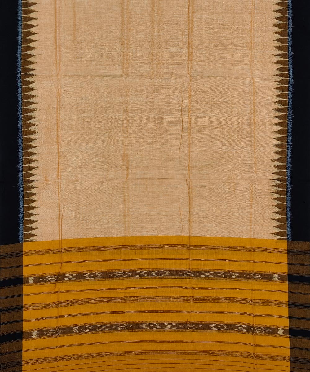 Yellow Black Nuapatna Handwoven Single Ikat Suit Set Image 3