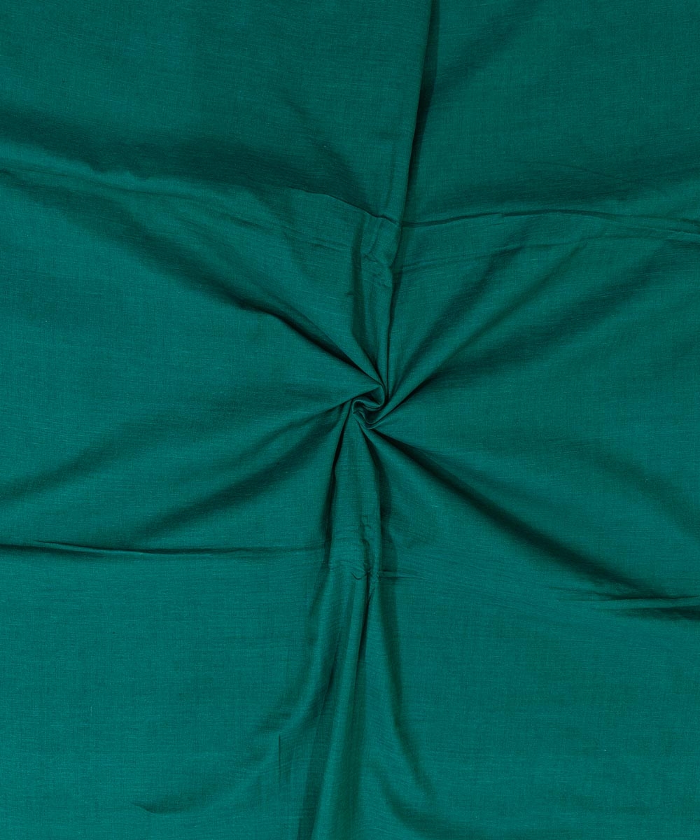 Dark Green Sambalpuri Handwoven Single Ikat Shirting Materials Image 1