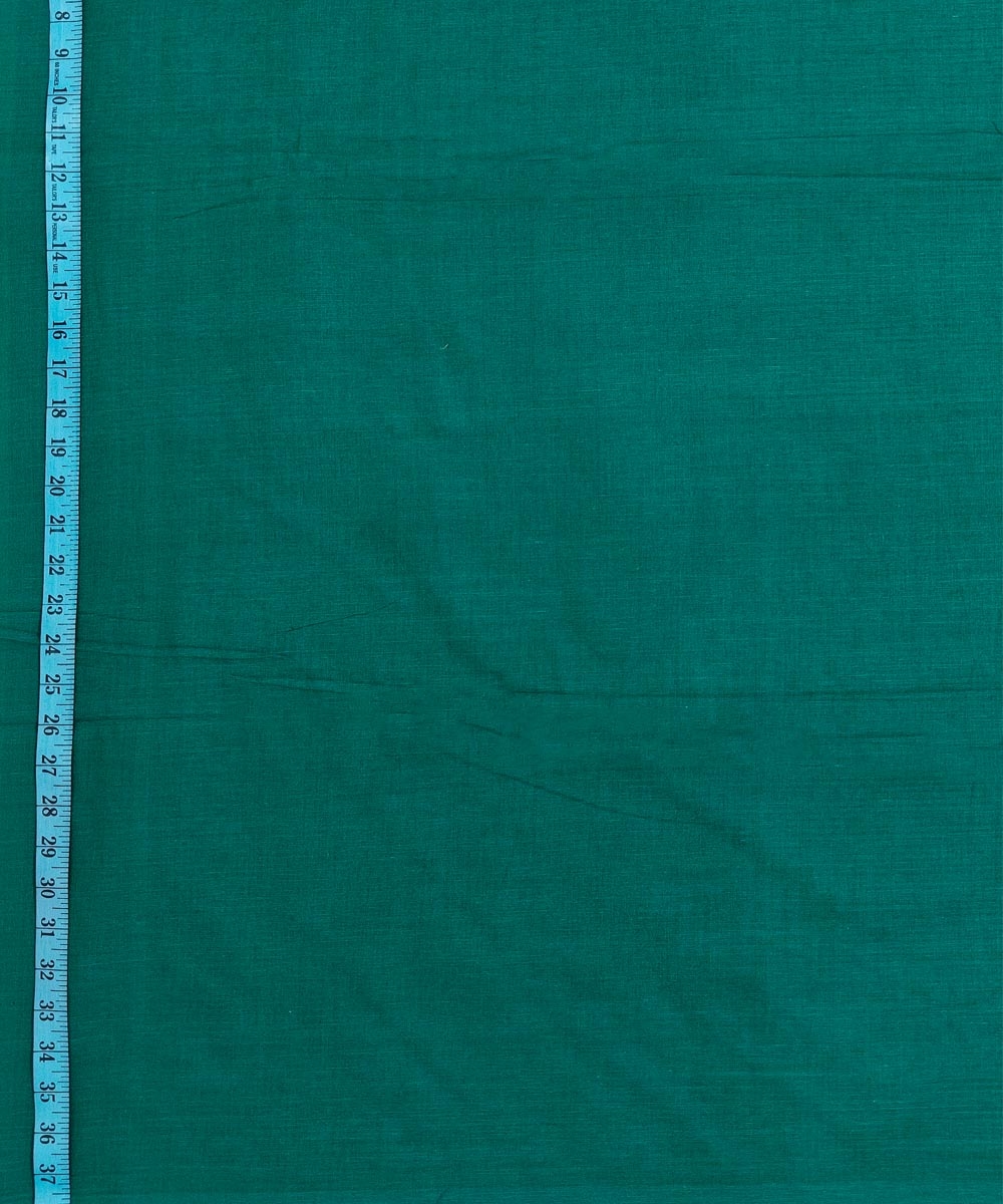 Dark Green Sambalpuri Handwoven Single Ikat Shirting Materials Image 3