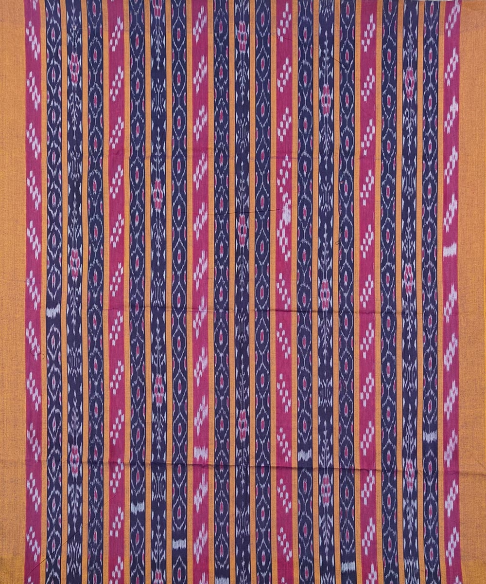 Purple Blue Sambalpuri Handwoven Ikat Suit Set Image 3