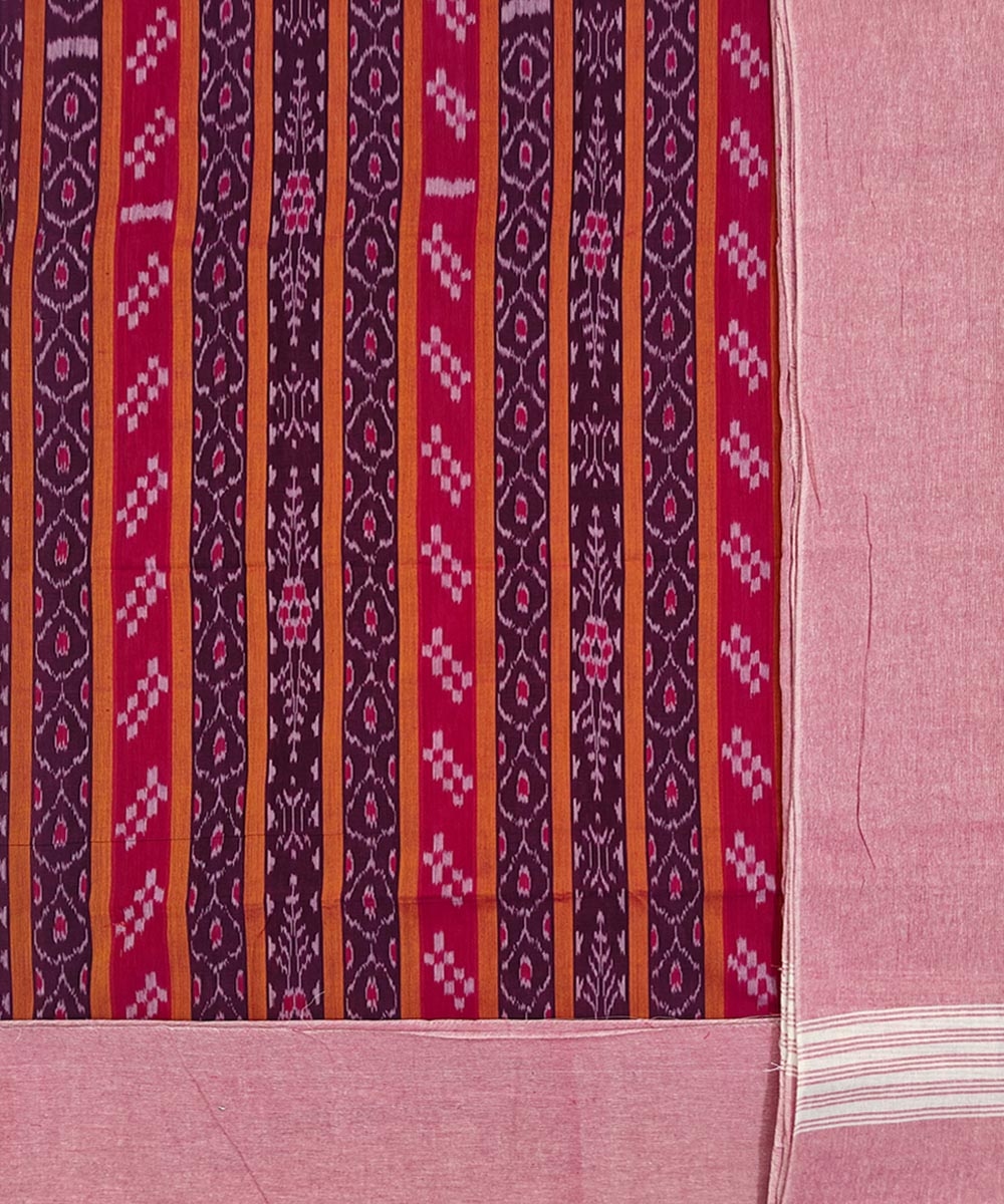 Purple Sambalpuri Handwoven Ikat Suit Set Image 2