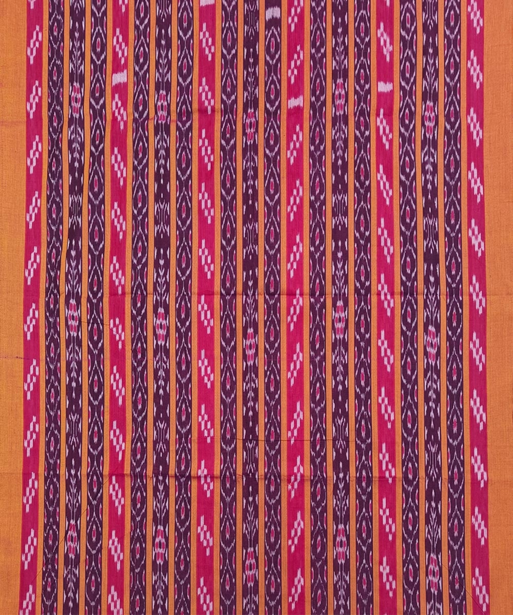 Purple Sambalpuri Handwoven Ikat Suit Set Image 3