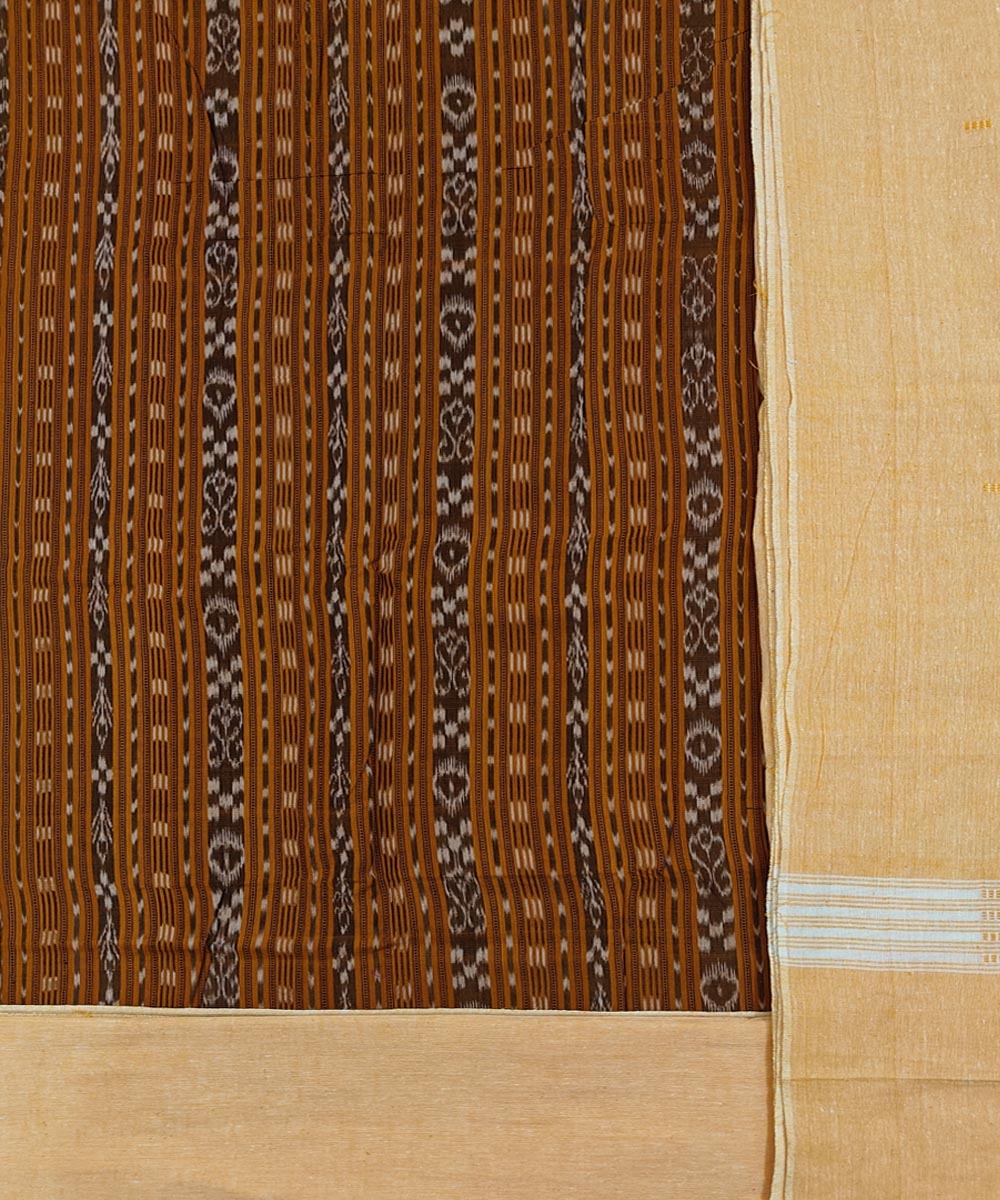 Rust Yellow Sambalpuri Handwoven Ikat Suit Set Image 2