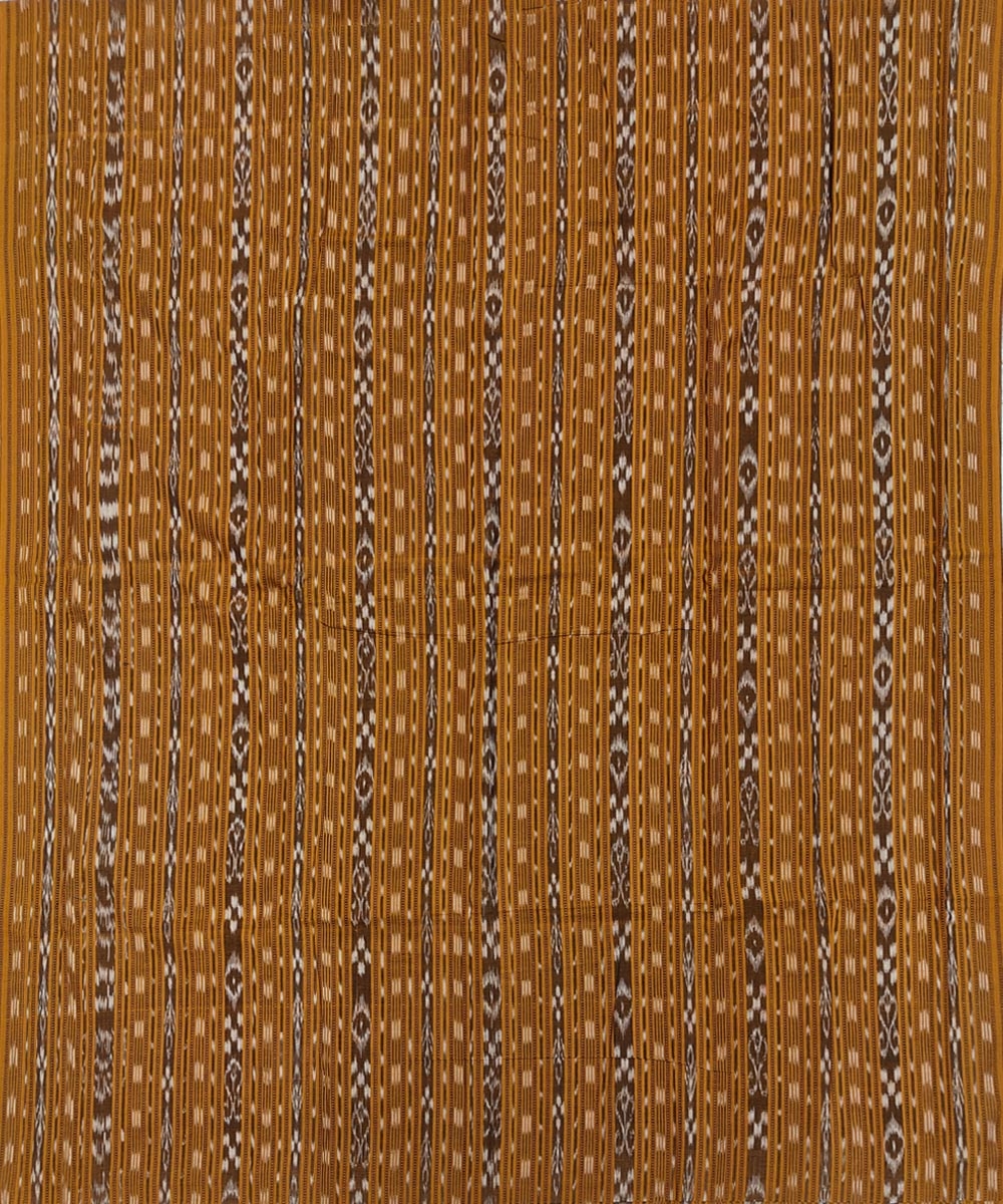 Rust Yellow Sambalpuri Handwoven Ikat Suit Set Image 3