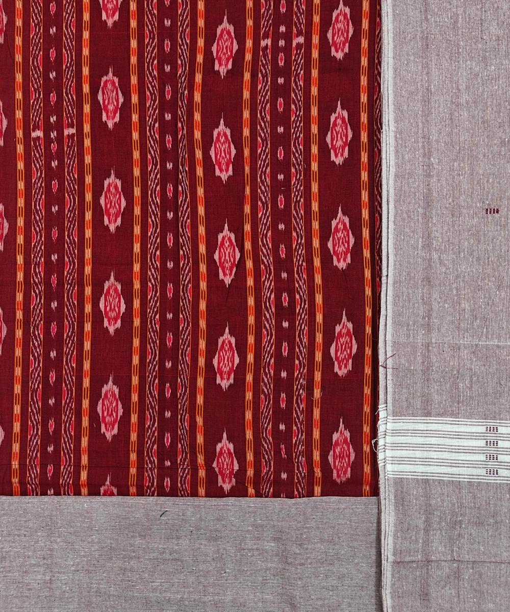Red Sambalpuri Handwoven Ikat Suit Set Image 2