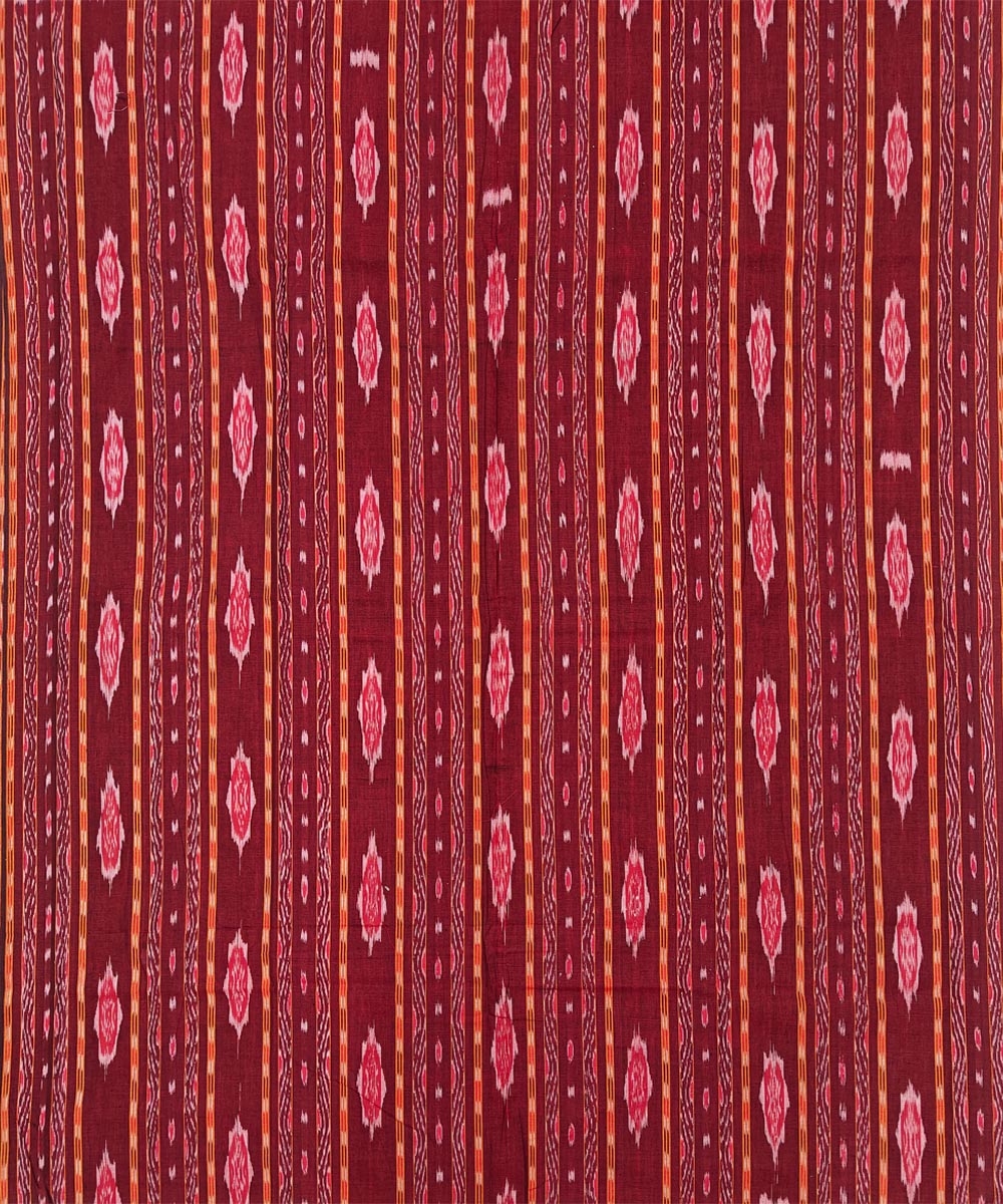 Red Sambalpuri Handwoven Ikat Suit Set Image 3