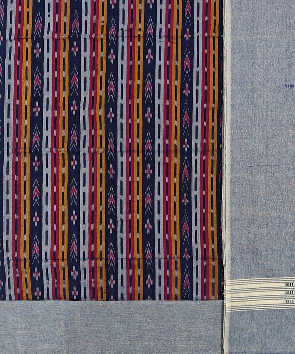 Blue Sambalpuri Handwoven Ikat Suit Set Image 2