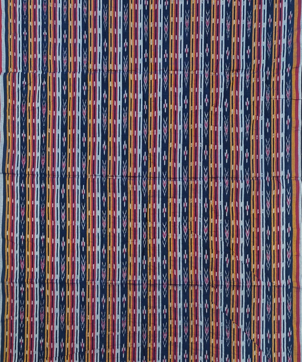 Blue Sambalpuri Handwoven Ikat Suit Set Image 3