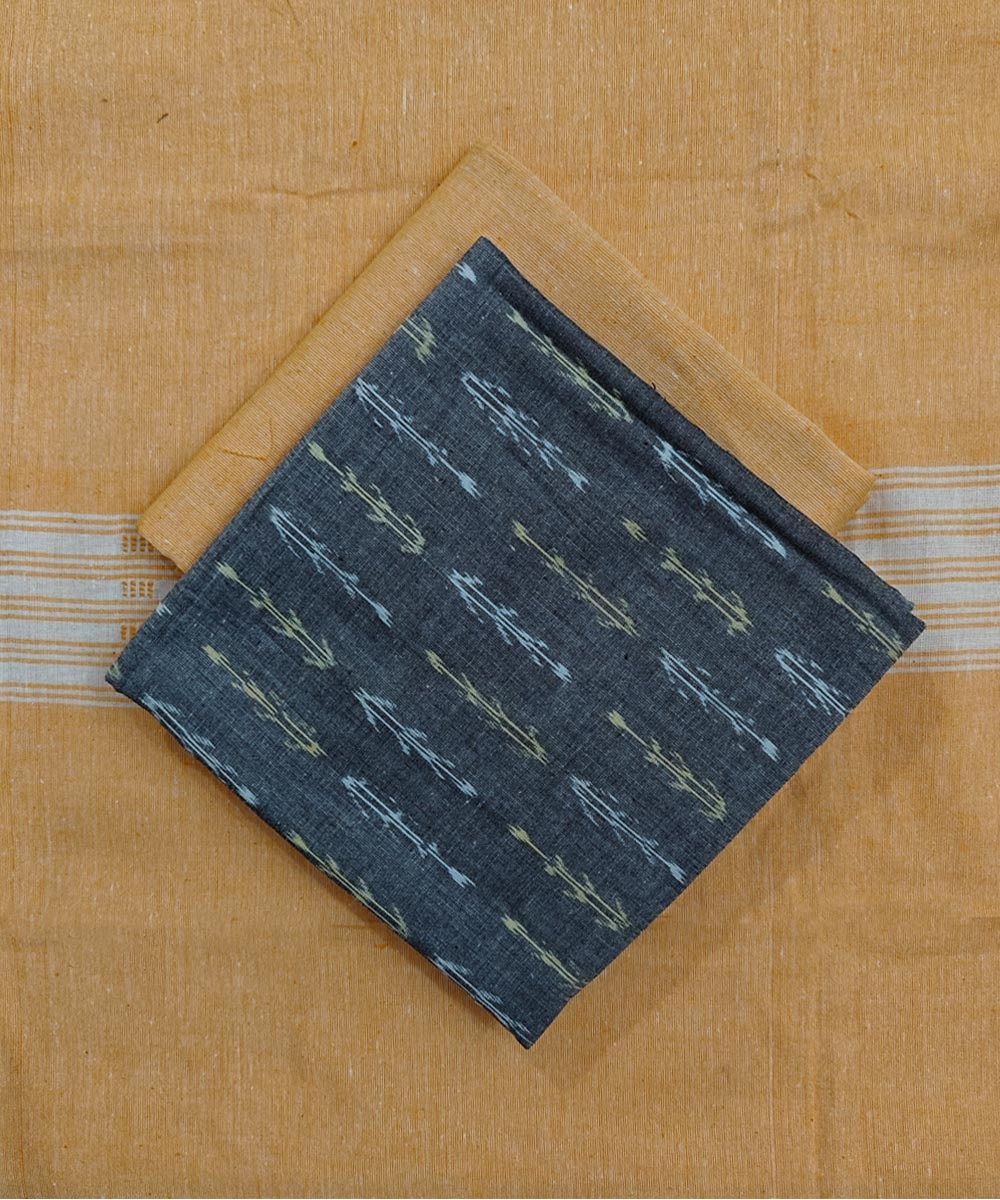 Gray Sambalpuri Handwoven Ikat Suit Set Image 1