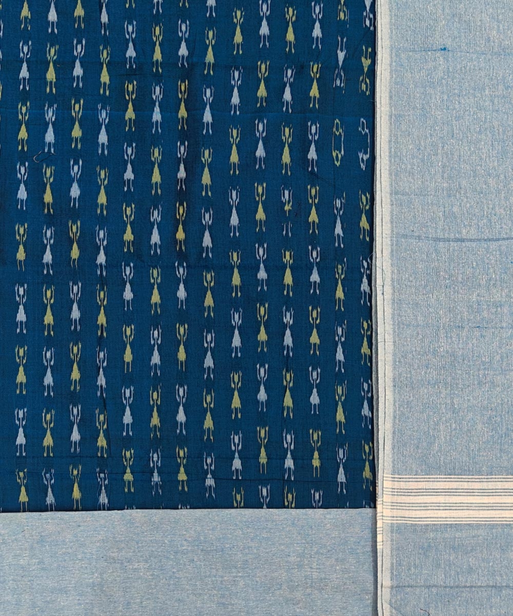 Blue Sambalpuri Handwoven Ikat Suit Set Image 2