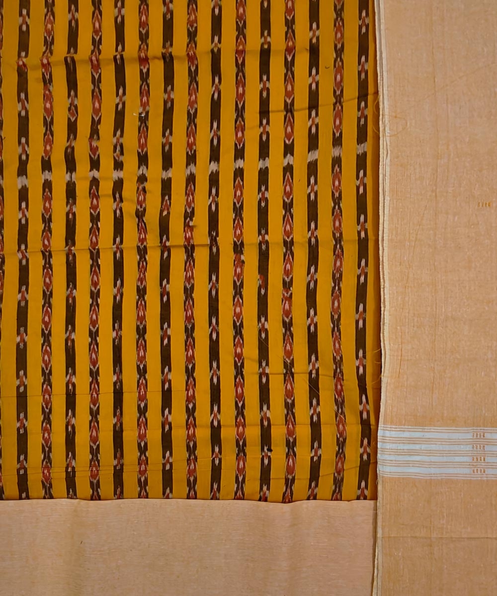 Yellow Sambalpuri Handwoven Ikat Suit Set Image 2
