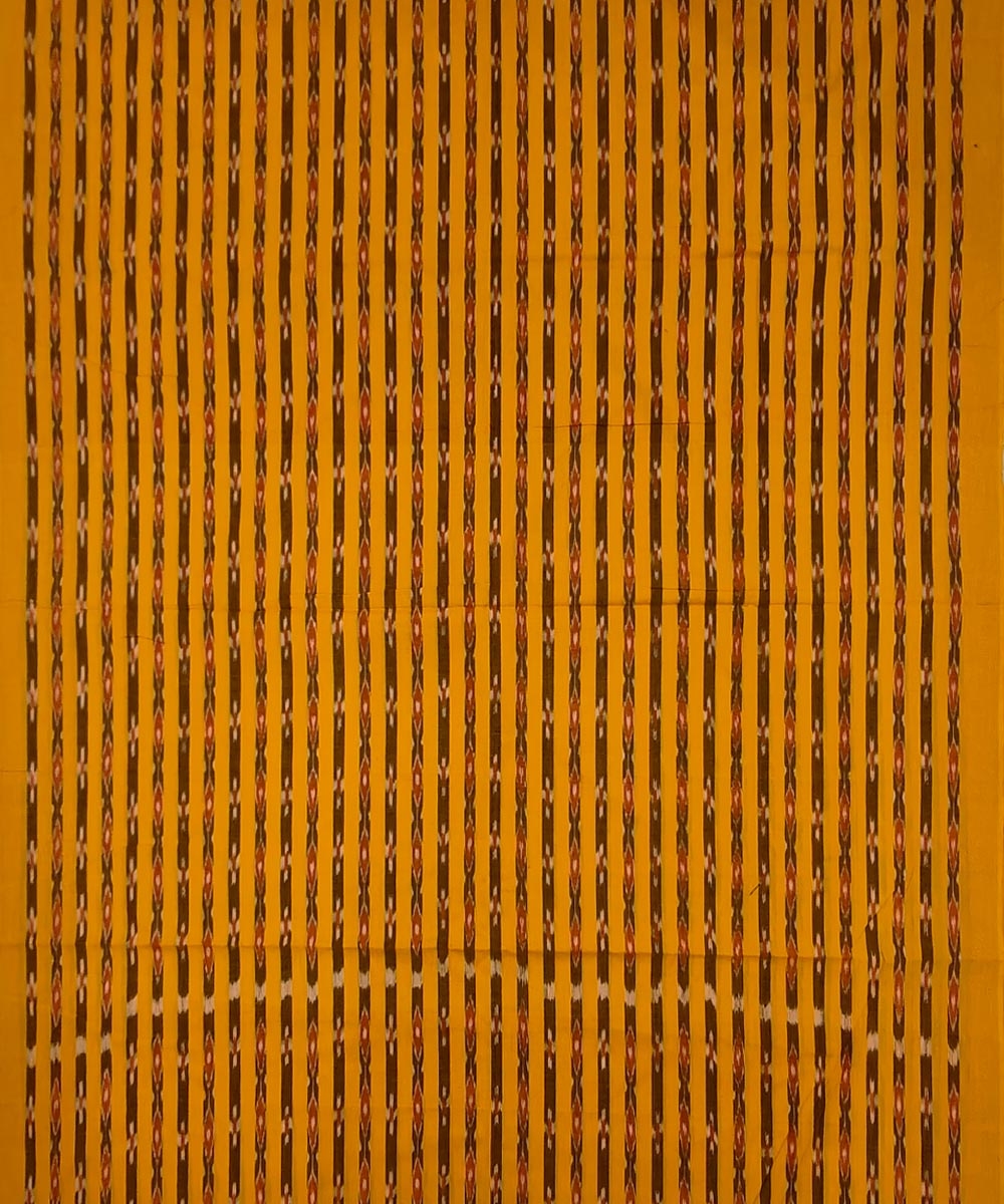 Yellow Sambalpuri Handwoven Ikat Suit Set Image 3