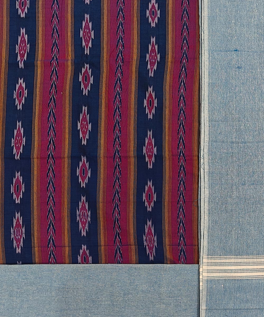Blue Sambalpuri Handwoven Ikat Suit Set Image 2