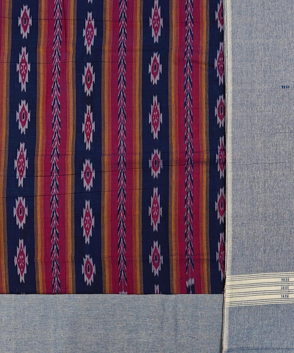 Blue Sambalpuri Handwoven Ikat Suit Set Image 2