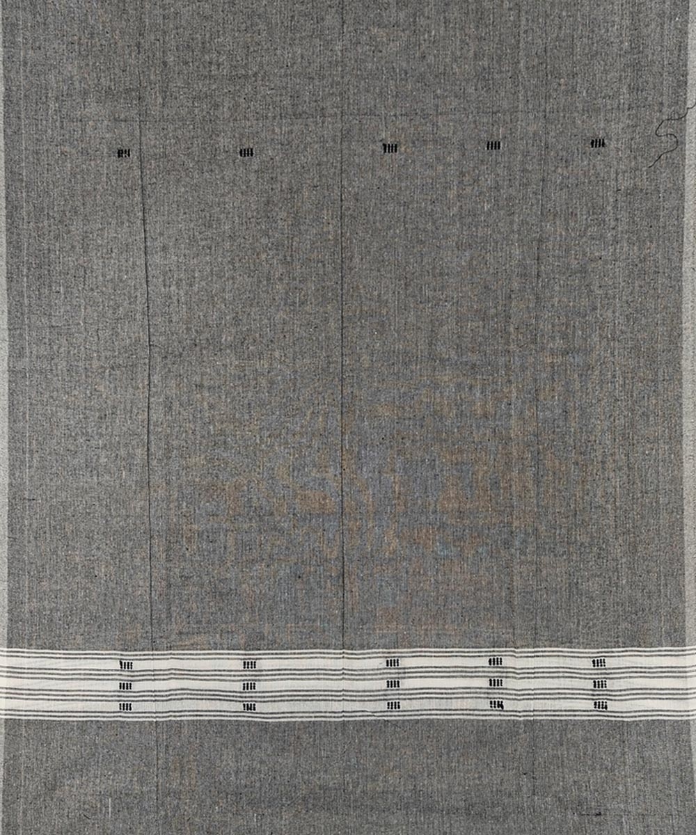Yellow Gray Sambalpuri Handwoven Ikat Suit Set Image 4