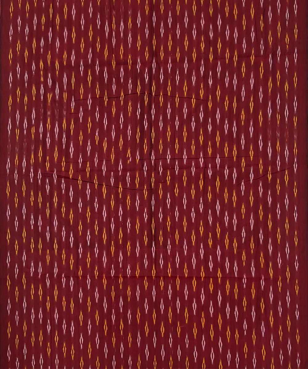 Maroon Sambalpuri Handwoven Ikat Suit Set Image 3