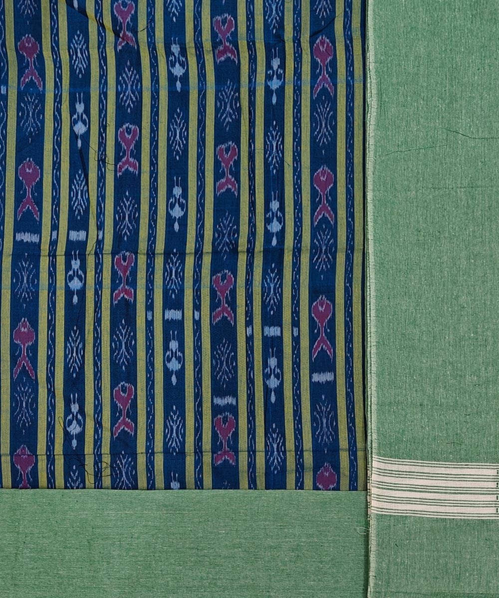 Green Sambalpuri Handwoven Ikat Suit Set Image 2