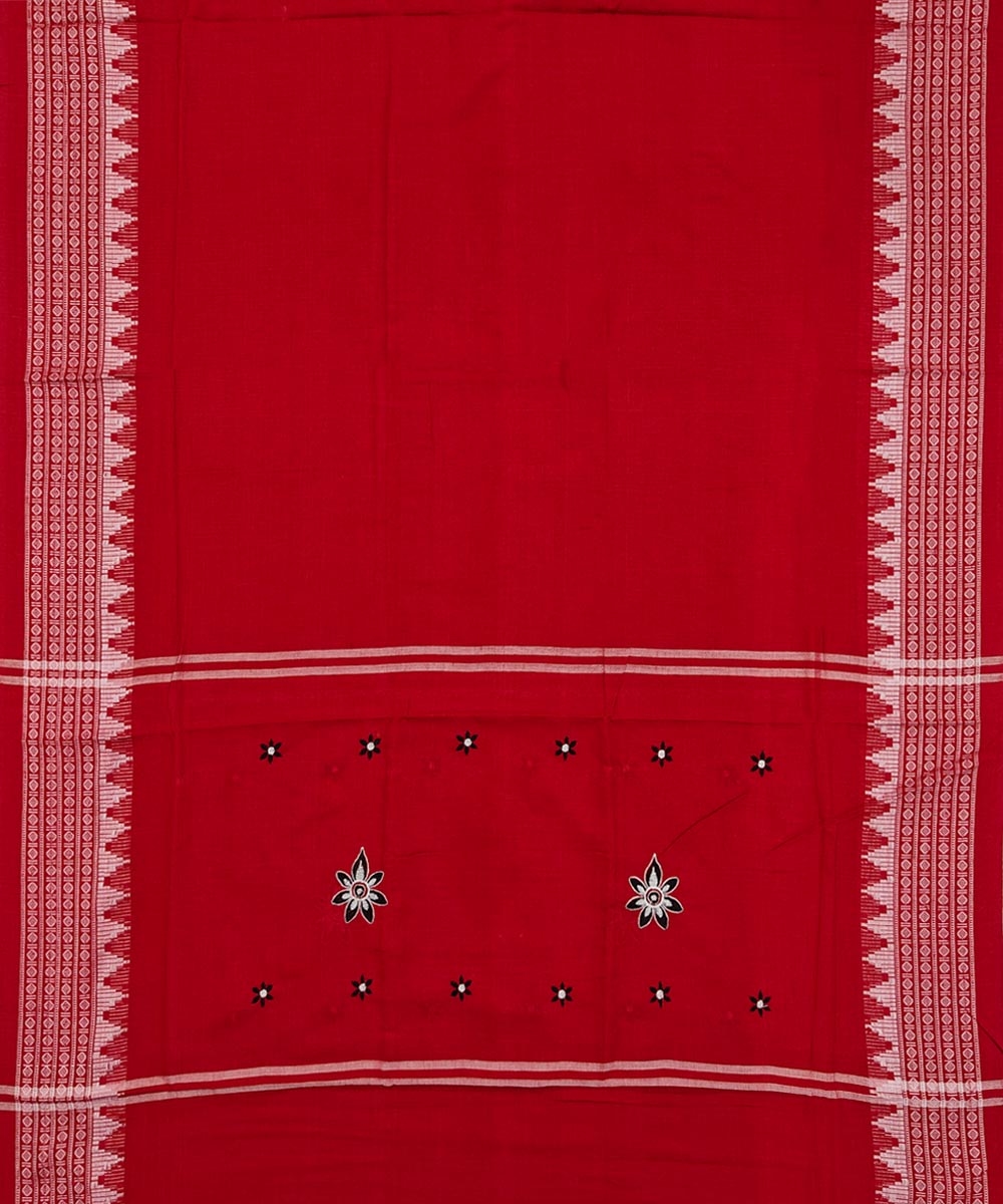 Black Maroon Sambalpuri Handwoven Ikat Suit Set Image 4
