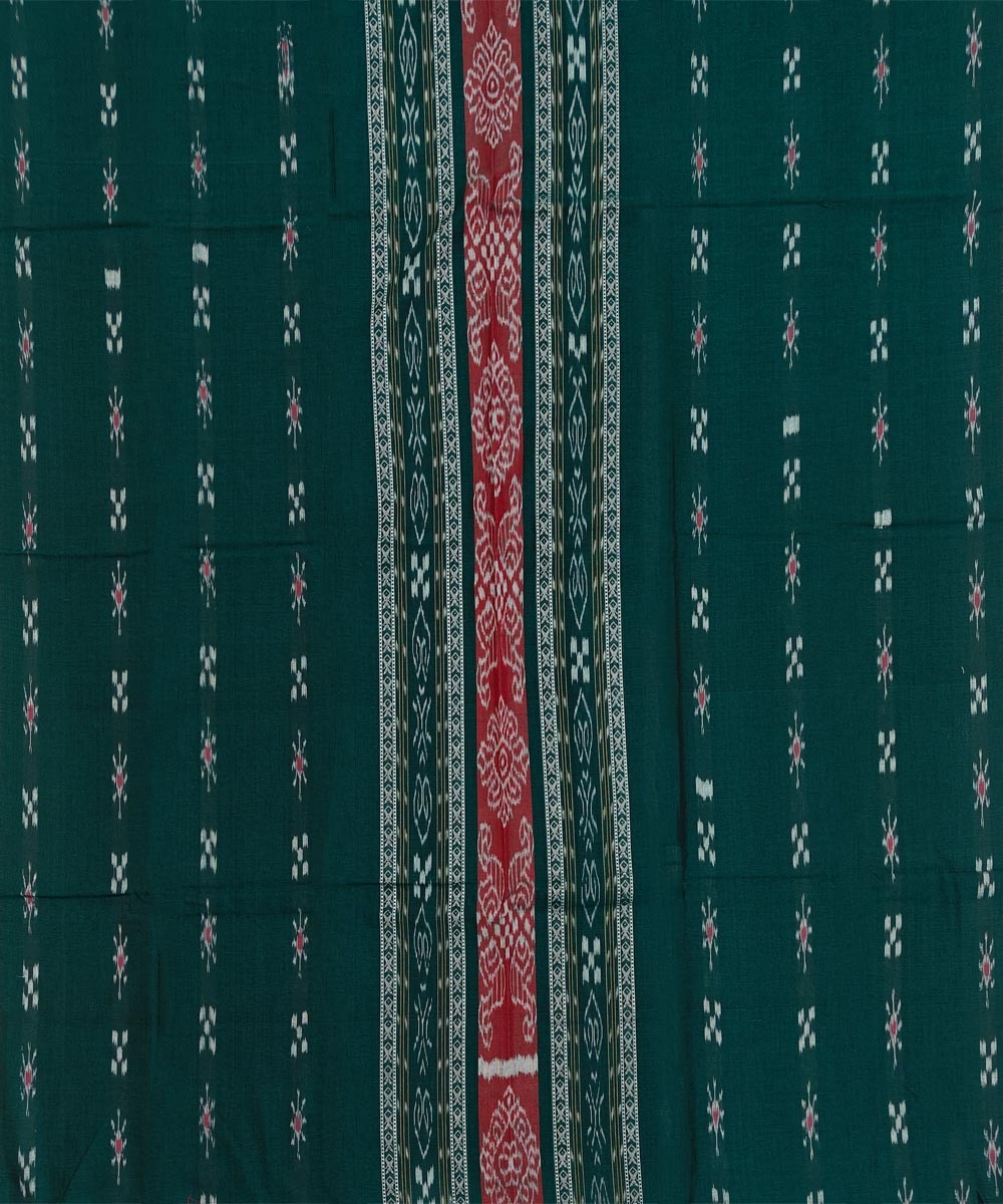 Green Yellow Sambalpuri Handwoven Ikat Suit Set Image 3
