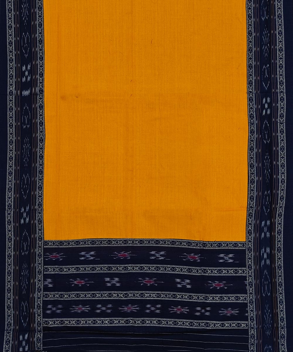 Blue Yellow Sambalpuri Handwoven Ikat Suit Set Image 4
