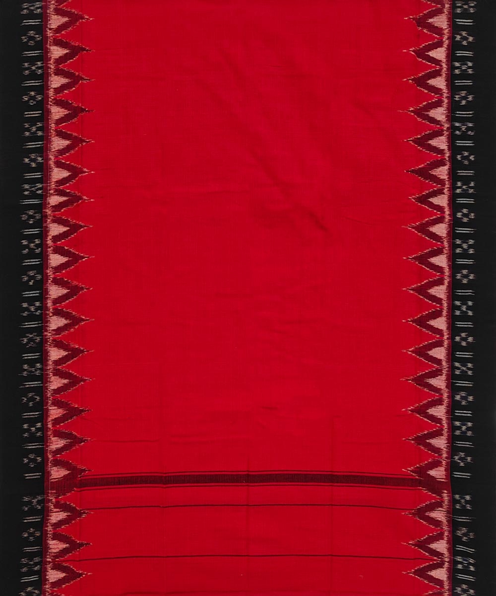 Red Sambalpuri Handwoven Cotton Gamuchha Image 3