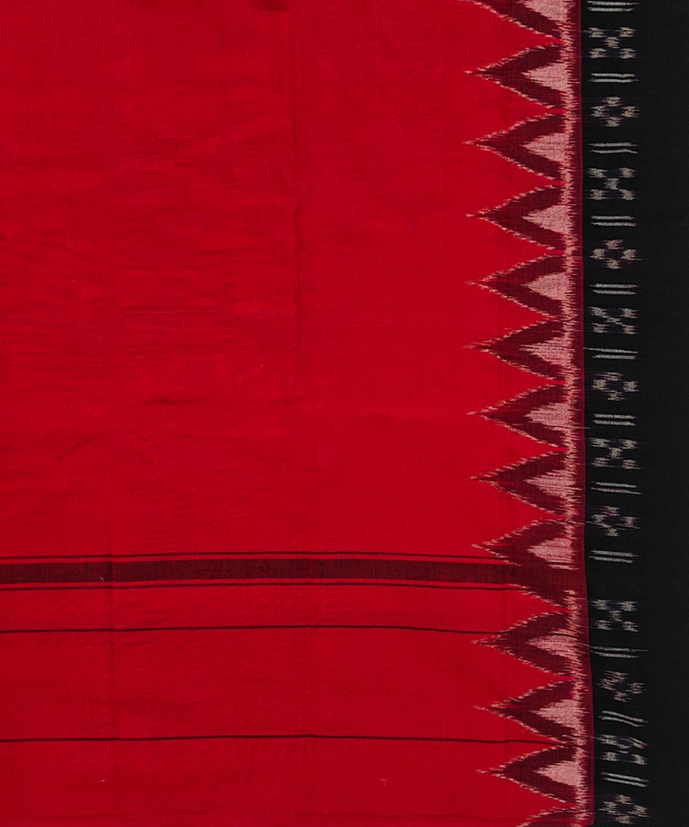Red Sambalpuri Handwoven Cotton Gamuchha Image 4