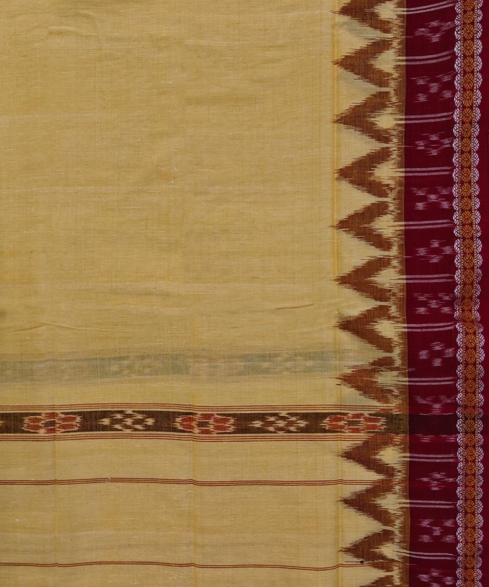 Yellow Red Sambalpuri Handwoven Cotton Gamuchha Image 4