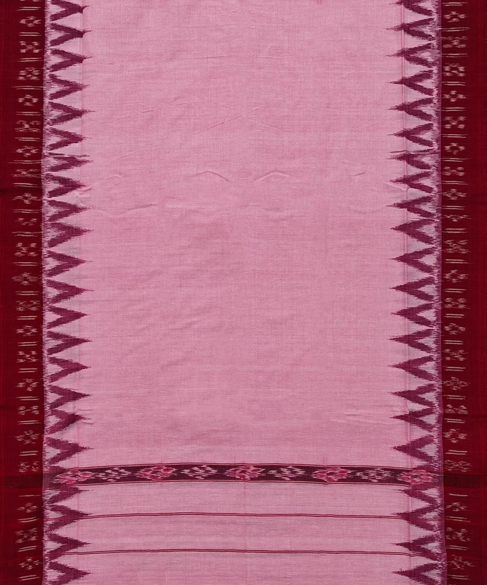 Pink Maroon Sambalpuri Handwoven Cotton Gamuchha Image 3