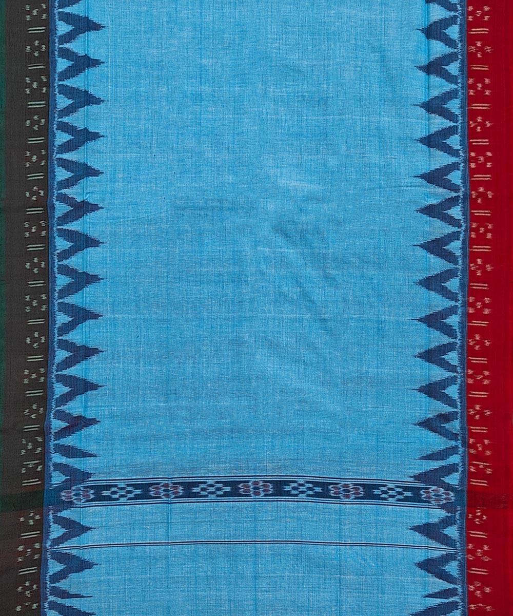 Blue Maroon Sambalpuri Handwoven Cotton Gamuchha Image 3
