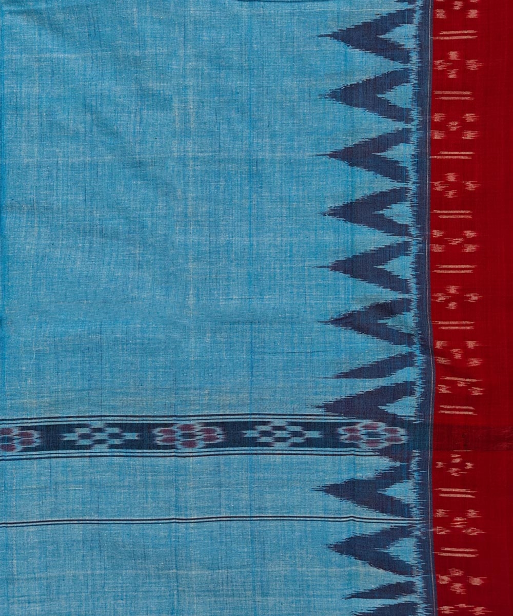 Blue Maroon Sambalpuri Handwoven Cotton Gamuchha Image 4