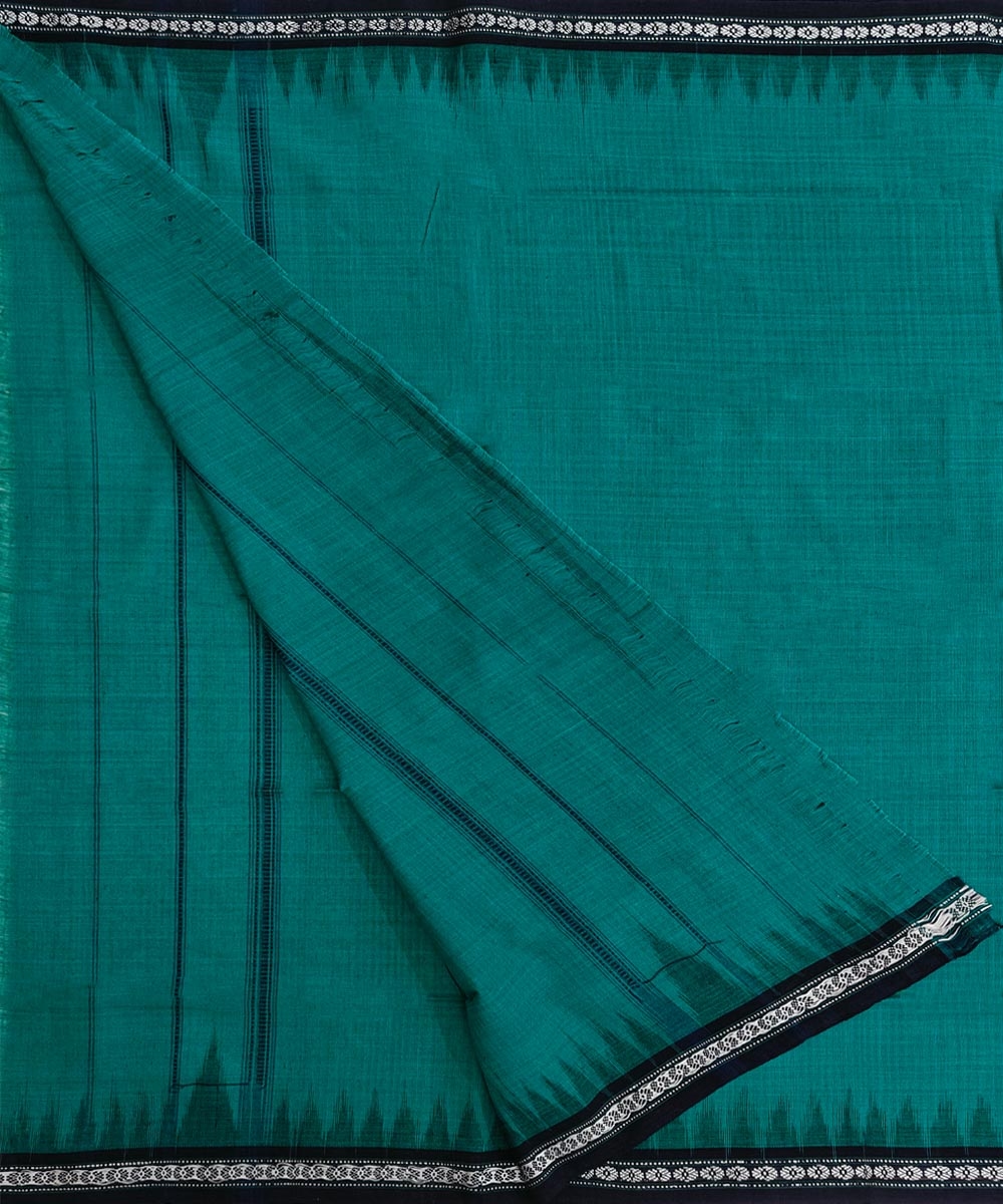 Green Blue Sambalpuri Handwoven Cotton Gamuchha Image 2