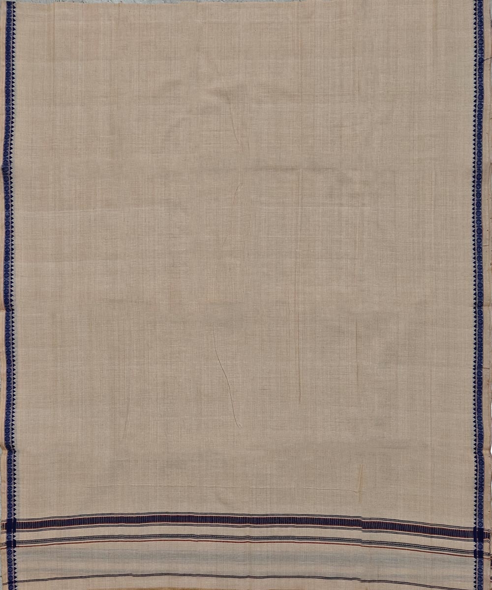 Beige Sambalpuri Handwoven Cotton Gamuchha Image 3